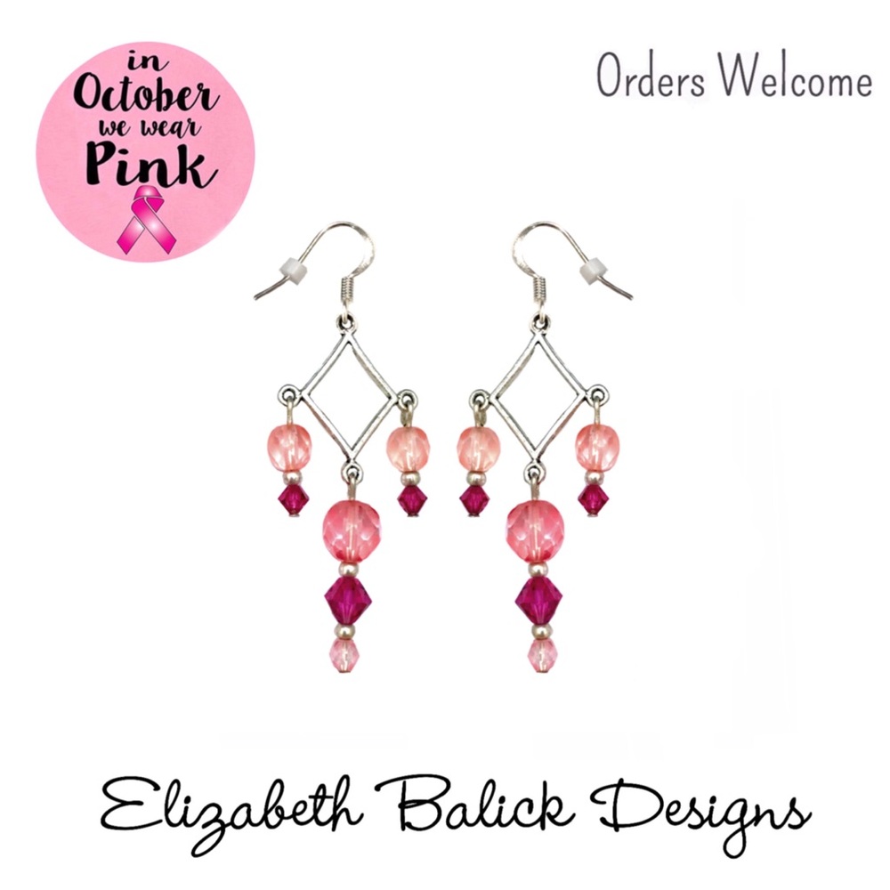 Handmade Faceted Czech Glass/Swarovski Crystals & Silver Chandelier Earrings NEW